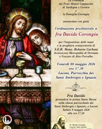Fra Davide Corongiu ordinato sacerdote
